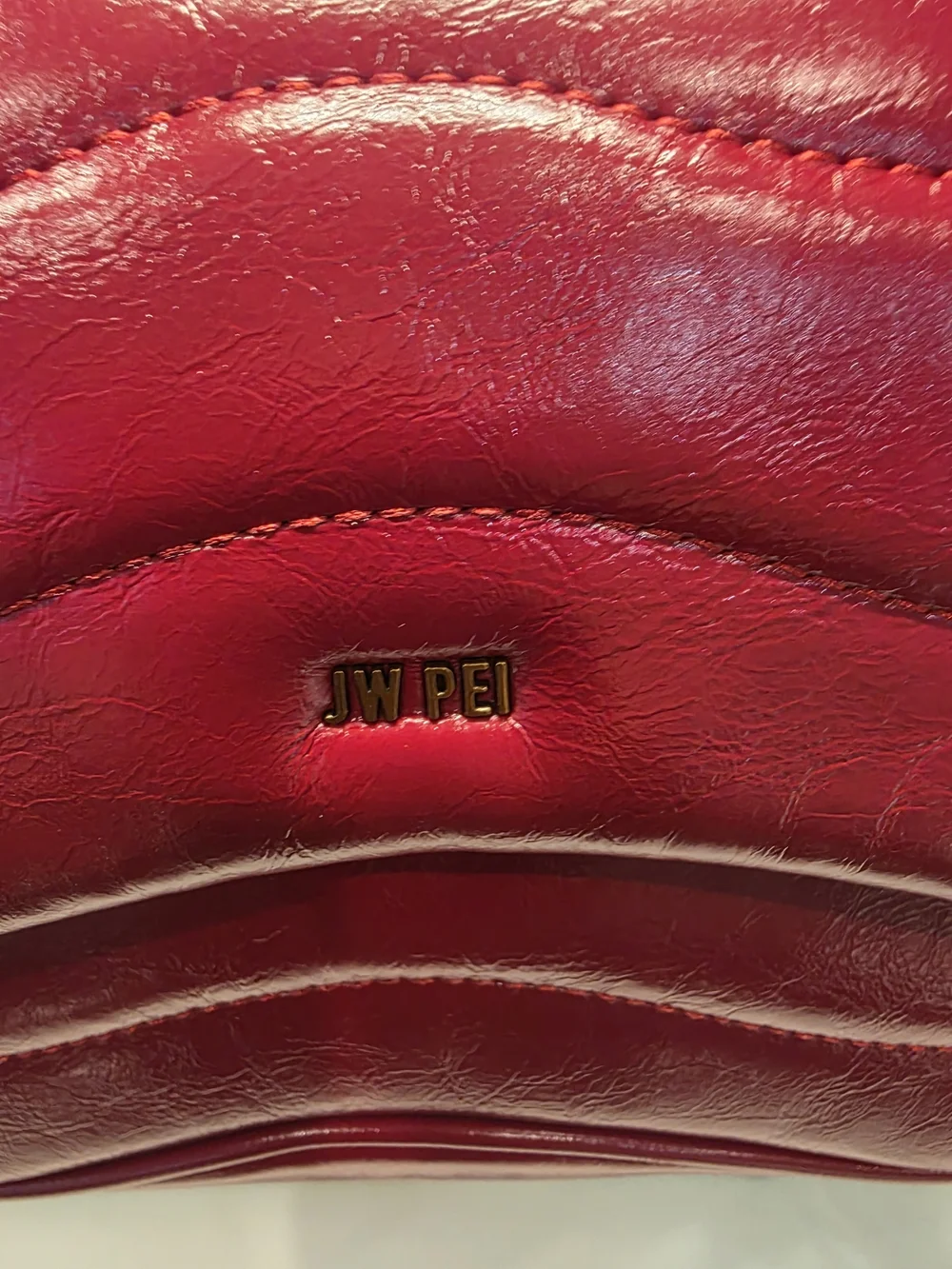 JW PEI Red Quilted Chain-Handle Shoulder Bag